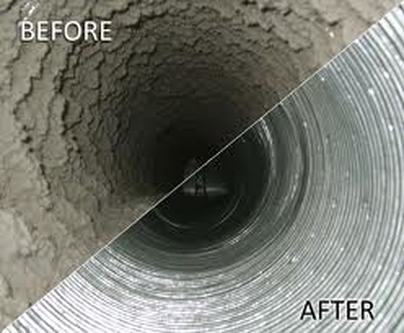 before and after duct cleaning reveals how dirty it was before and how clean it is now.