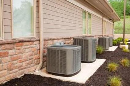 new air conditioning systems in an apartment complex just installed